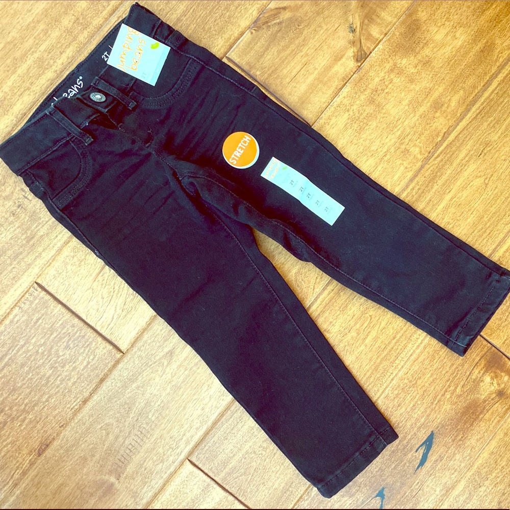 NWT Toddler Jeggings Black Button Adjust Pants